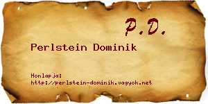 Perlstein Dominik névjegykártya