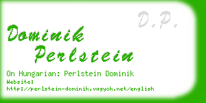 dominik perlstein business card